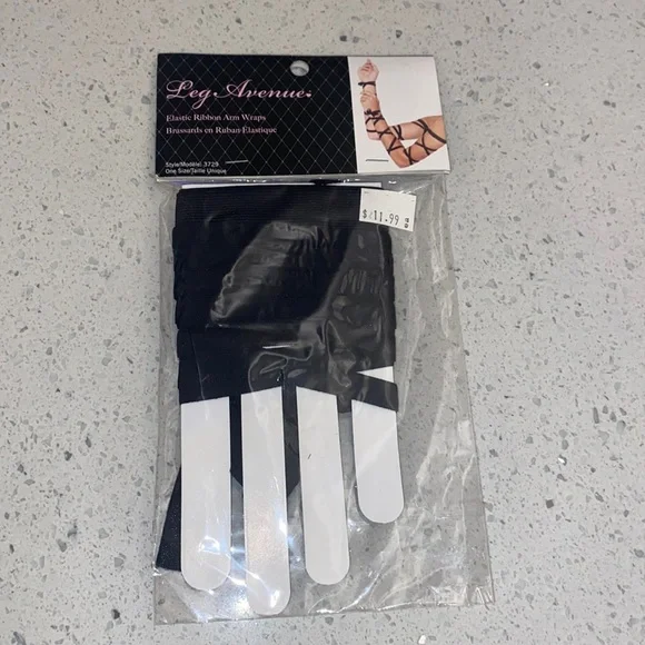 LEG AVENUE Elastic Ribbon Arm Wraps - Picture 2 of 5